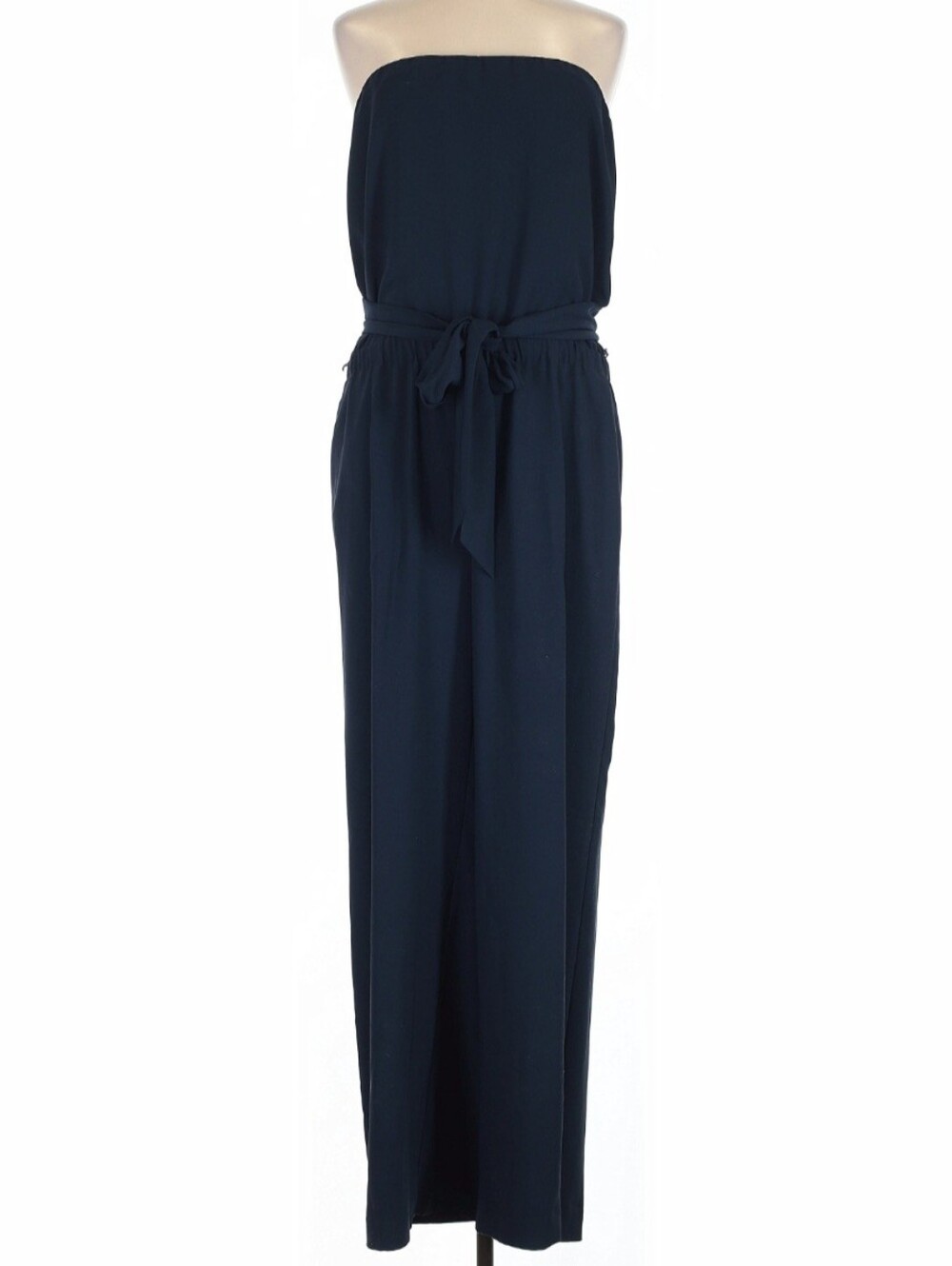 TROUVE Strapless Tie Waist Wide Leg Jumpsuut